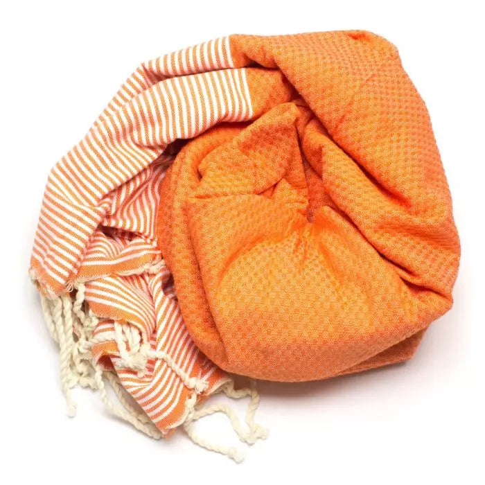 FOUTA HONEYCOMB - MANDARIN PEEL