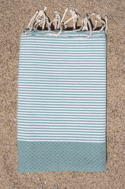 FOUTA HONEYCOMB - SEAGREASS GREEN